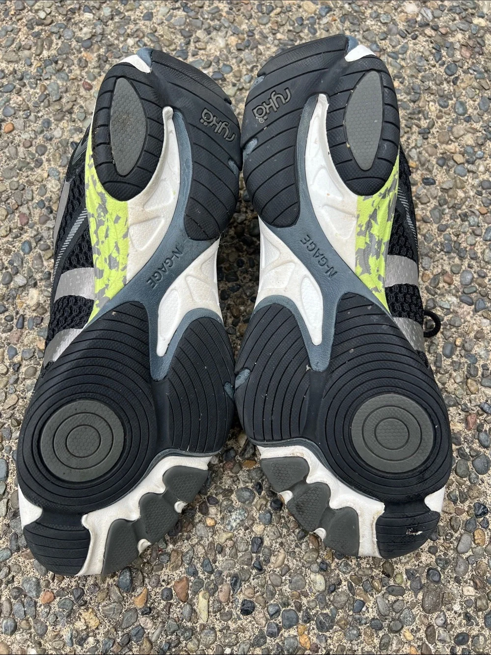 Ryka Black Zumba Sneakers with Neon Green Accents